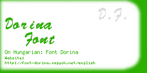 dorina font business card
